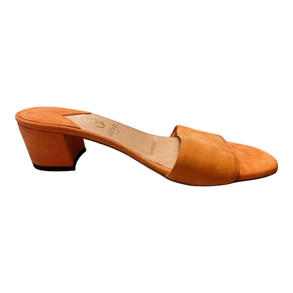 BROTHER VELLIES Solt Slides Guava Orange Suede Sandals Mules Open Toe Leather 7 - Picture 6 of 9